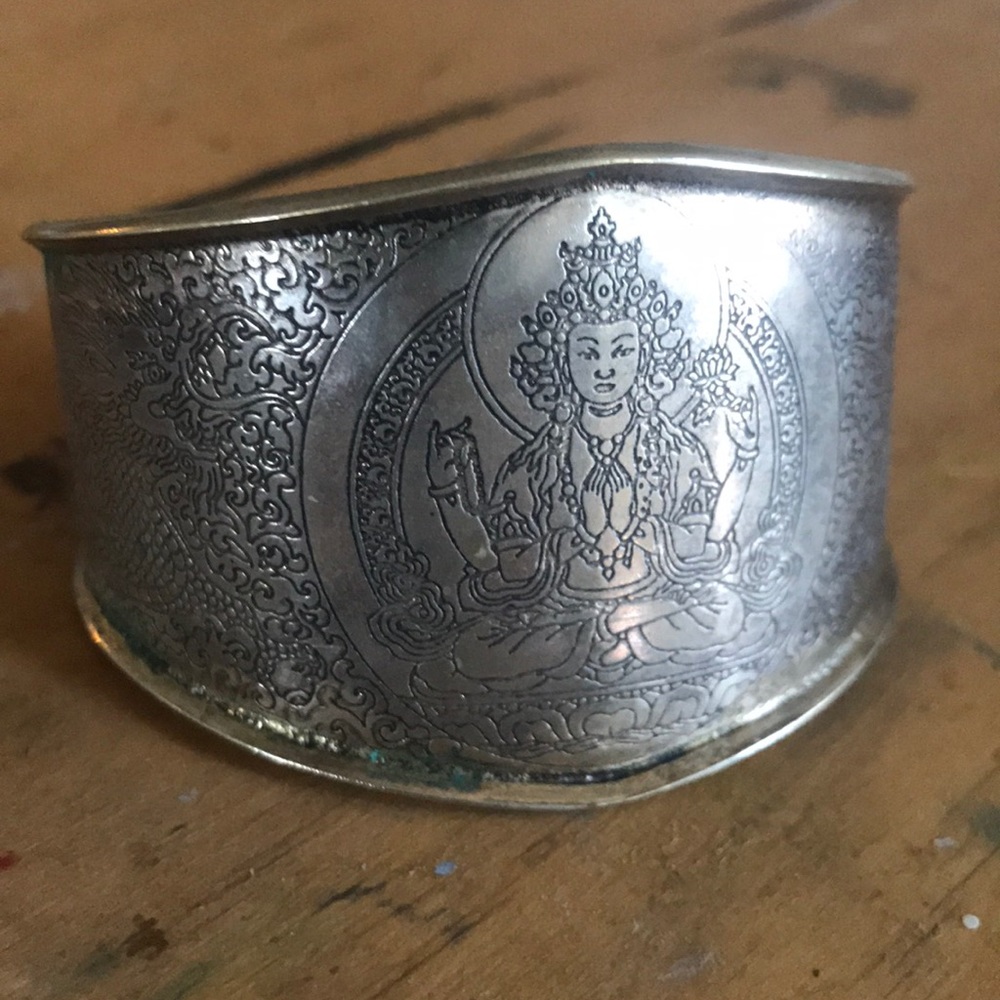 Silver cuff bracelet